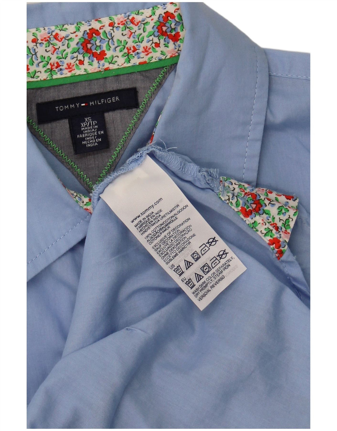 Camisa TOMMY HILFIGER Mulher UK 6 XS Azul Algodão