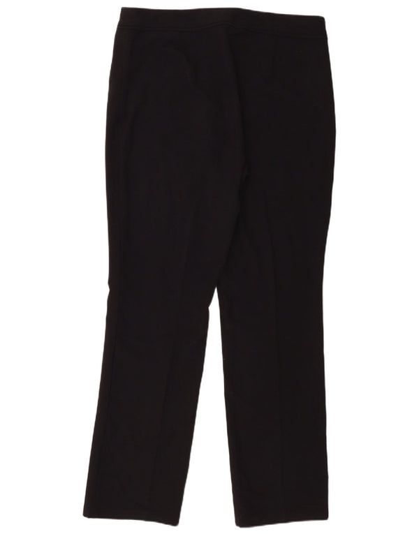 Calça feminina reta casual Marks & Spencer Reino Unido 14 médio W34 L30 preta
