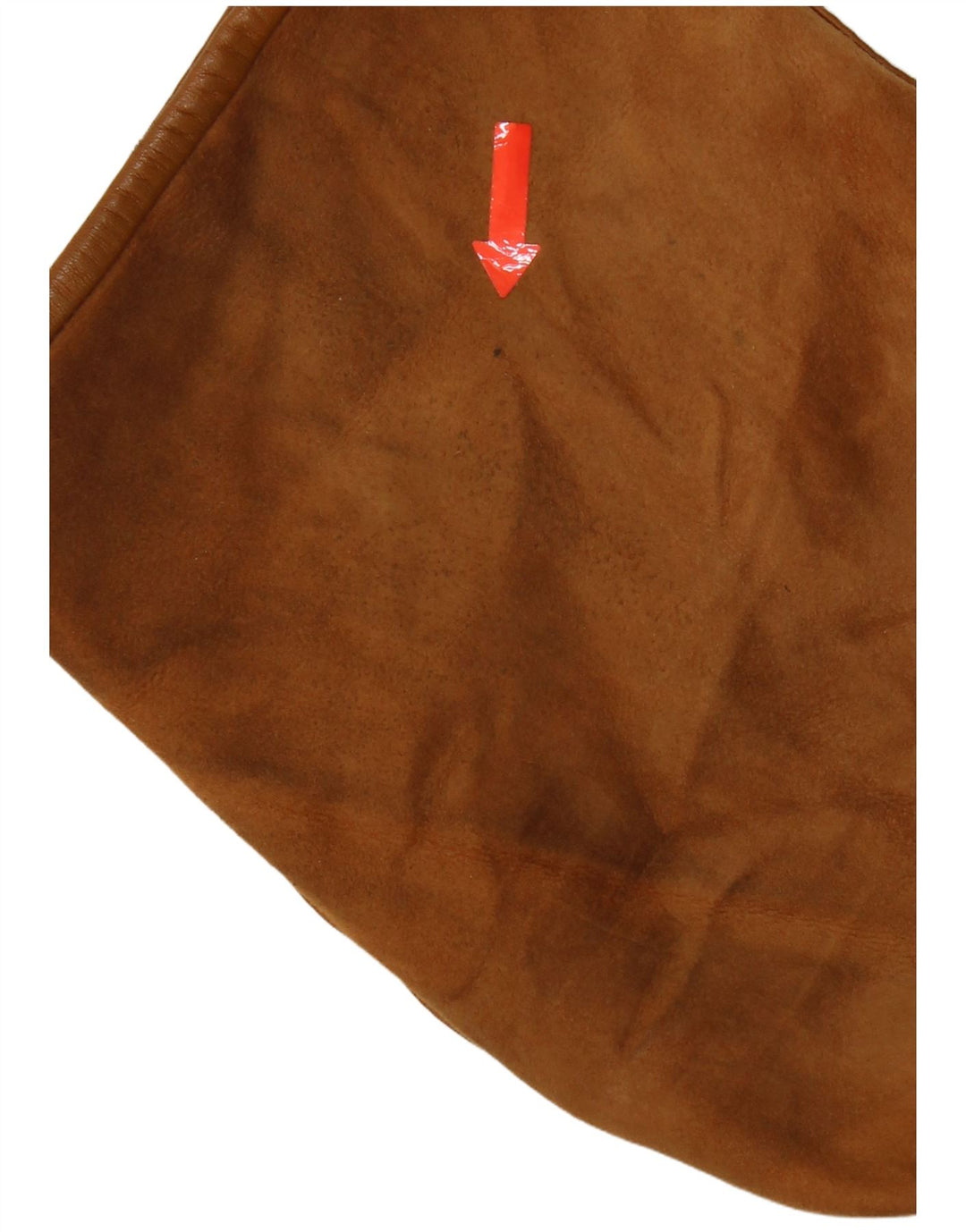 Jaqueta feminina vintage de shearling de grandes dimensões IT 46 couro marrom grande