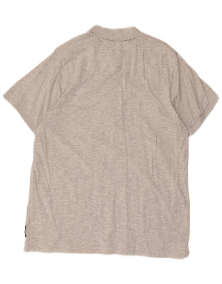 Camisa polo masculina French Connection 2XL algodão cinza