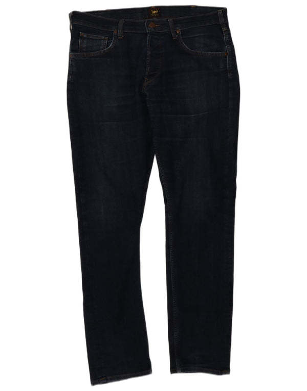 Lee Mens Daren Regular Straight Jeans W36 L34 Navy Blue Cotton