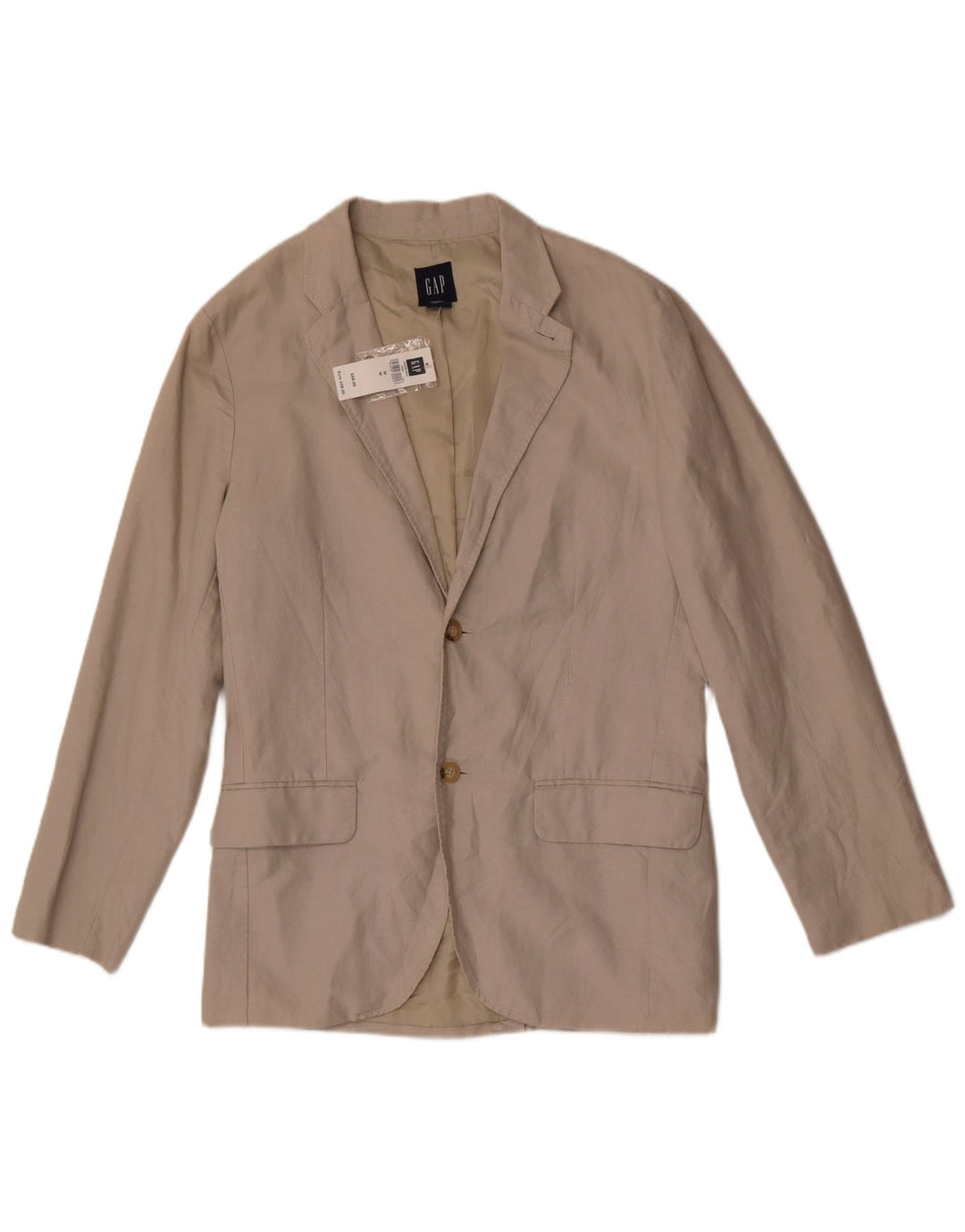 Jaqueta Blazer Masculina Gap com 2 Botões Reino Unido 38 Linho Cinza Médio