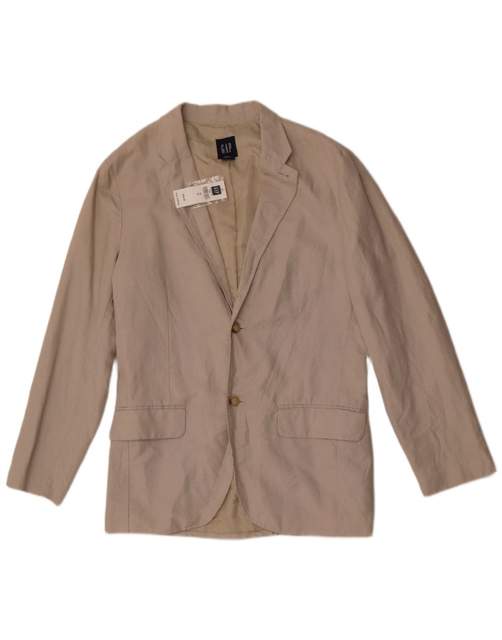 Jaqueta Blazer Masculina Gap com 2 Botões Reino Unido 38 Linho Cinza Médio