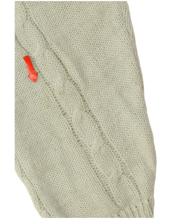 Suéter vintage masculino com gola redonda, verde médio