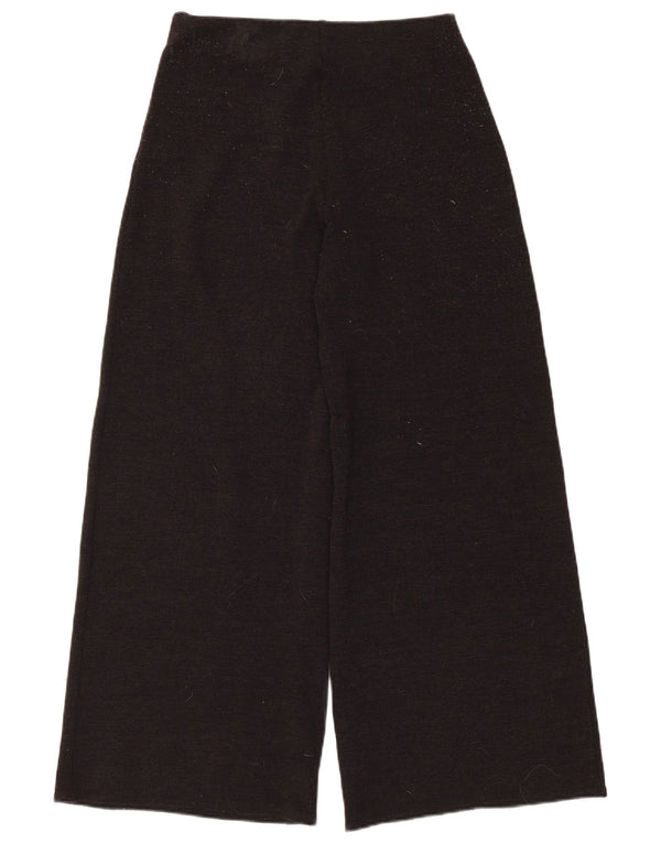 Zara Womens Wide Leg Casual Trousers Medium W28 L28 Black Polyester