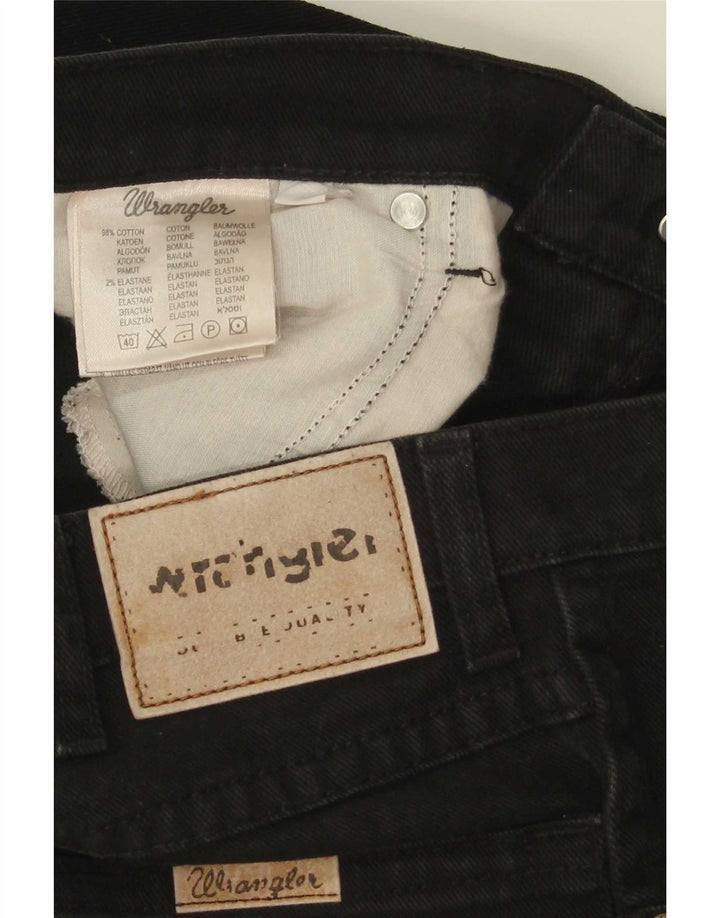 Wrangler masculino regular fit jeans reto W32 L30 algodão preto