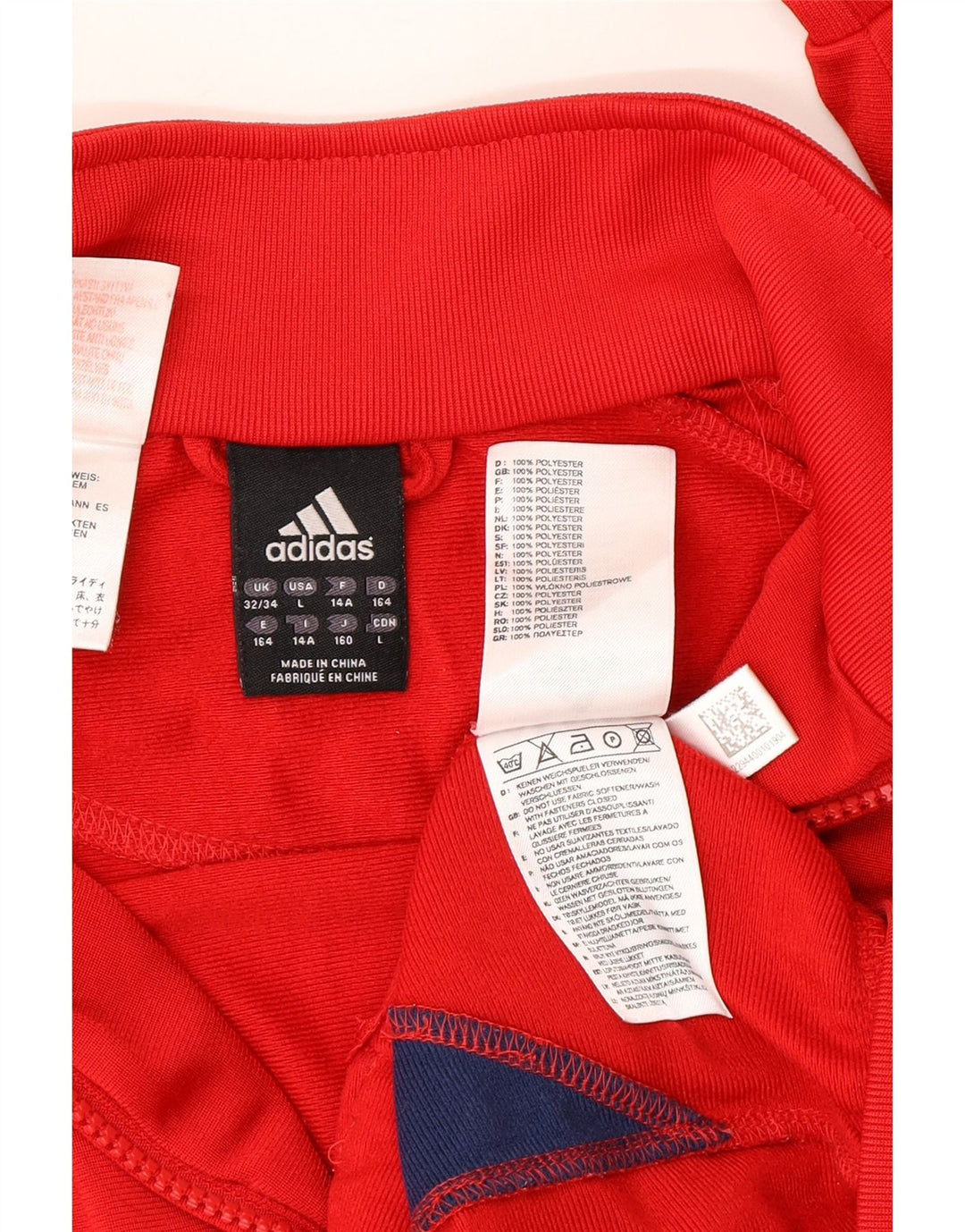 Jaqueta Adidas Meninos Treino Top 13-14 Anos Vermelho Colorblock Poliéster