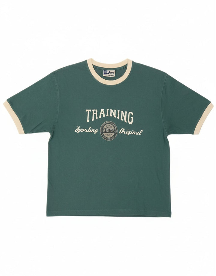 Camiseta gráfica feminina ASICS UK 14 grande verde