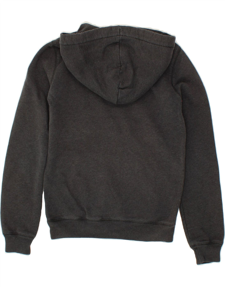 JACK WILLS Womens Graphic Hoodie Jumper UK 6 XS  Grey Cotton Vintage Jack Wills and Second-Hand Jack Wills from Messina Hembry 