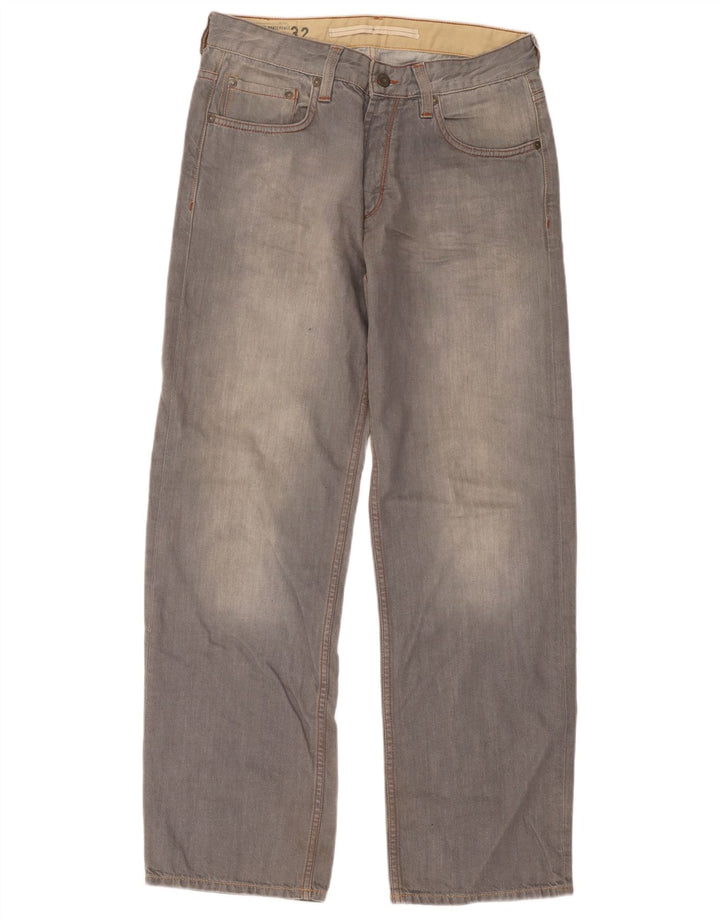 Calça jeans reta masculina Timberland W32 L31 cinza