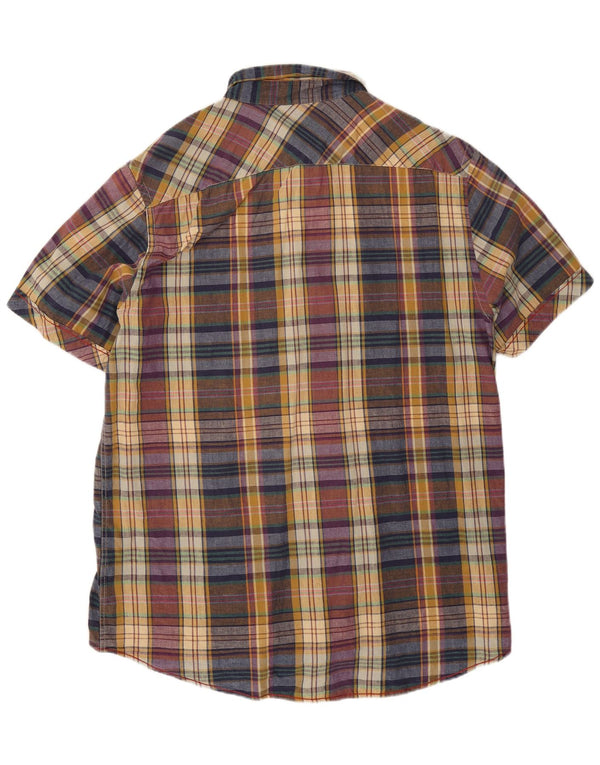 Camisa masculina de manga curta Slim Fit Marlboro Classics 3XL xadrez multicolorida