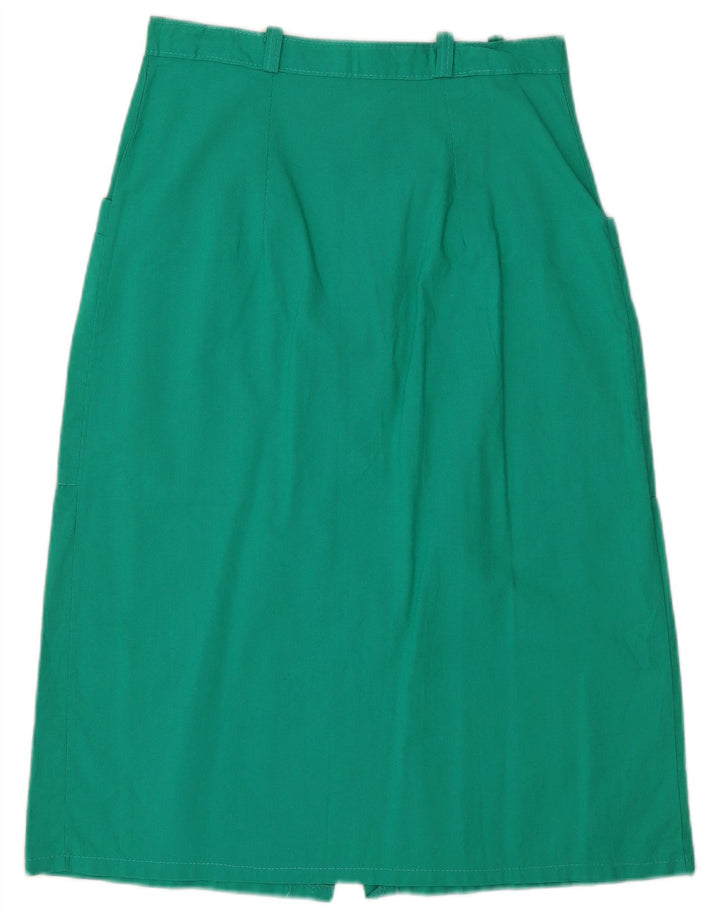 Saia Midi Feminina Vintage W28 Verde Médio
