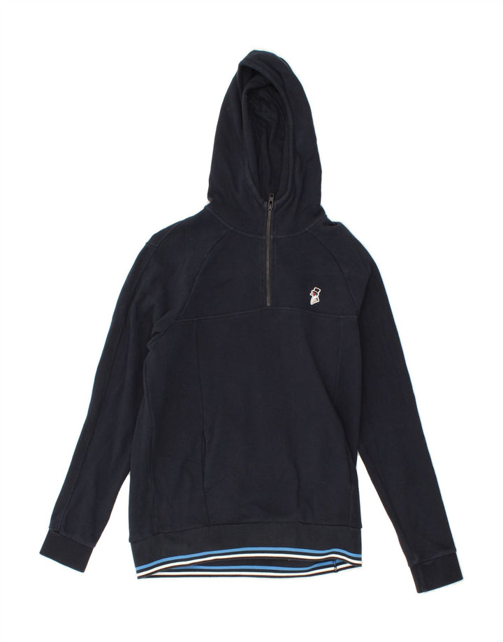 JACK WILLS Mens Hoodie Jumper Small Navy Blue Cotton Vintage Jack Wills and Second-Hand Jack Wills from Messina Hembry 