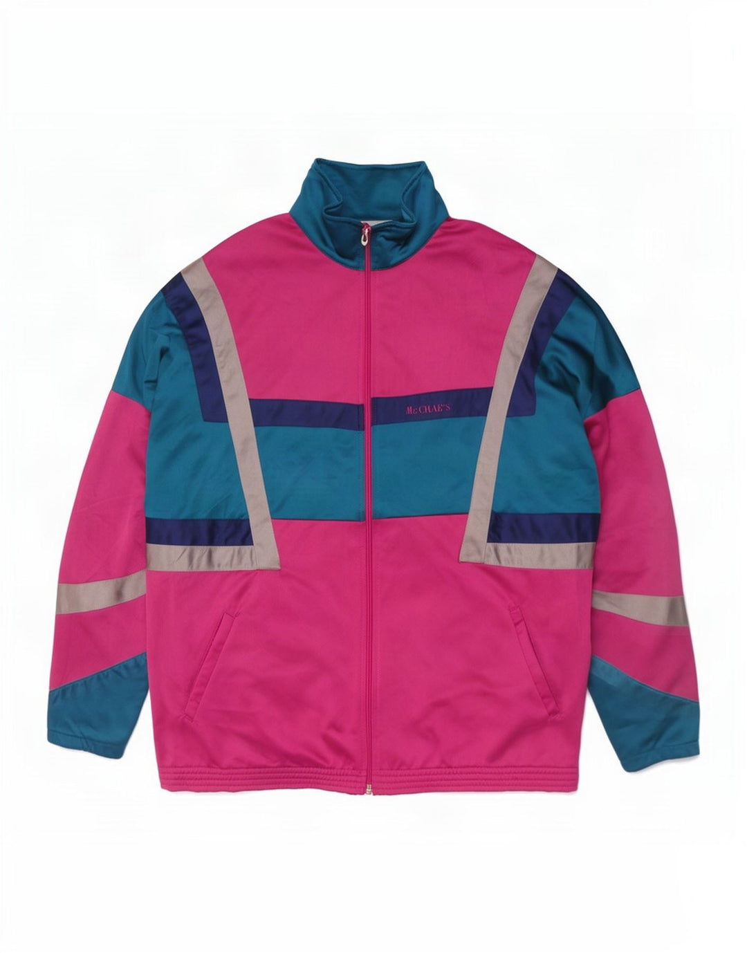 Jaqueta masculina de agasalho Mc Crae's XL rosa colorblock