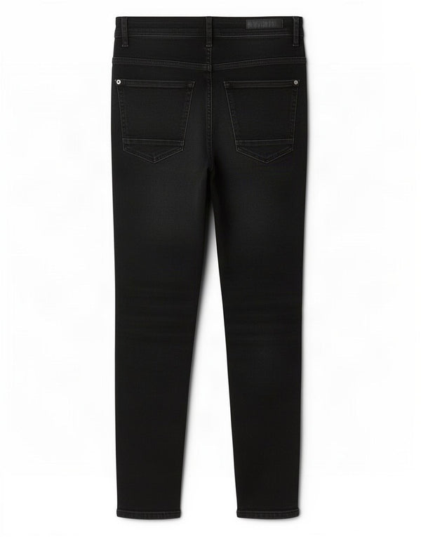 Zara Mens Jeans Skinny Cropped EU 40 Médio W31 L24 Preto
