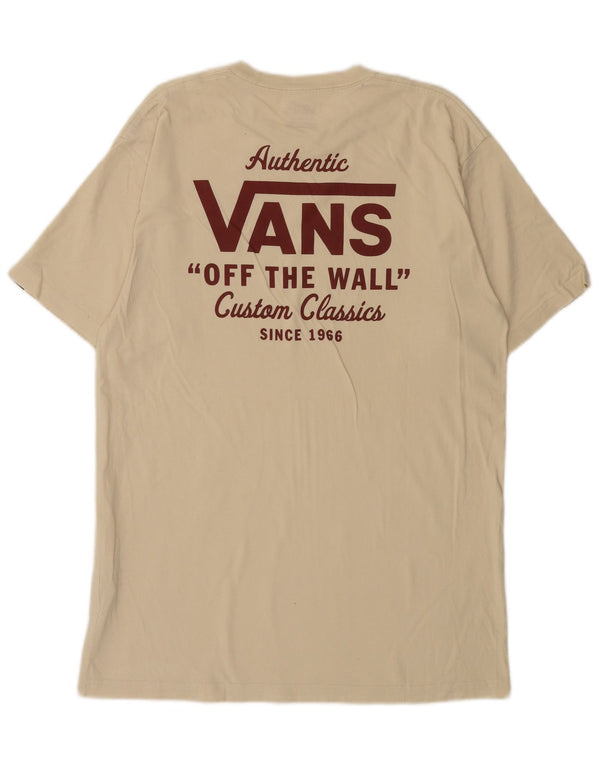 Camiseta Vans Masculina Classic Fit Graphic Top Médio Algodão Bege