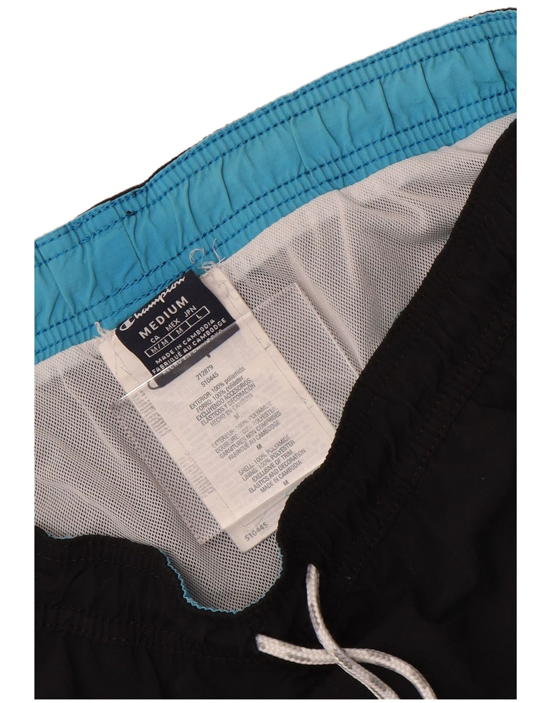 Shorts de natação masculino Champion Graphic médio preto poliamida