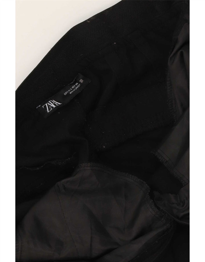 Zara Calça Chino Feminina Slim Pequena W26 L27 Preta