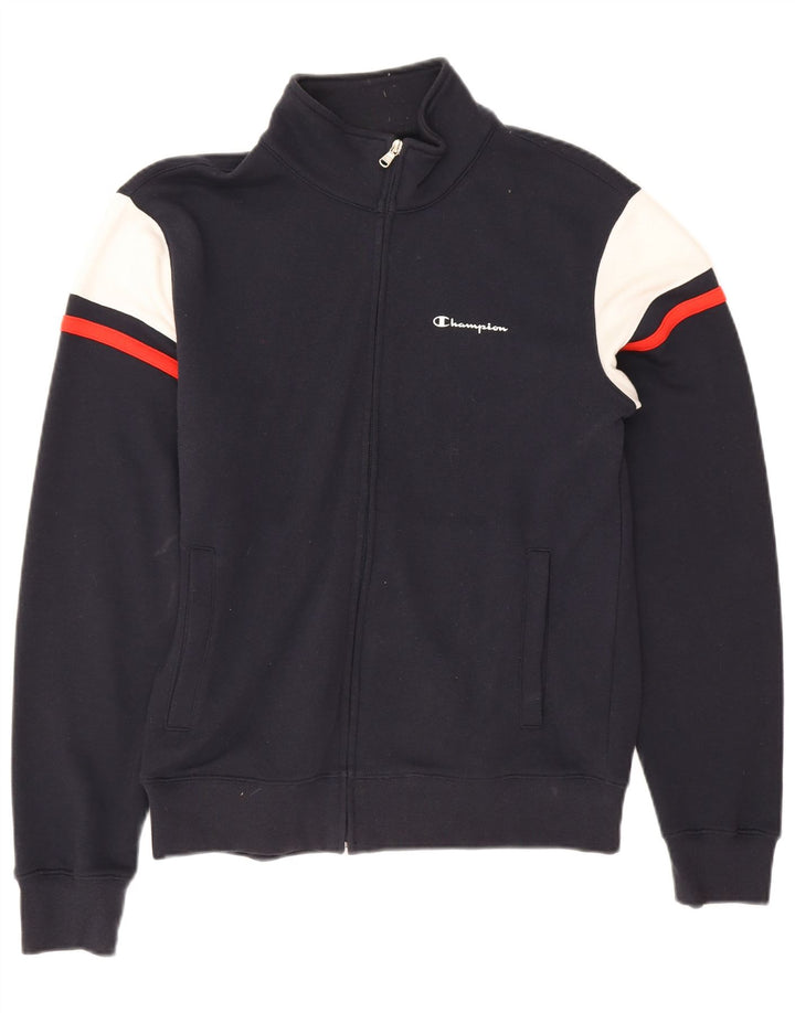 Jaqueta masculina de agasalho Champion médio preto colorblock algodão