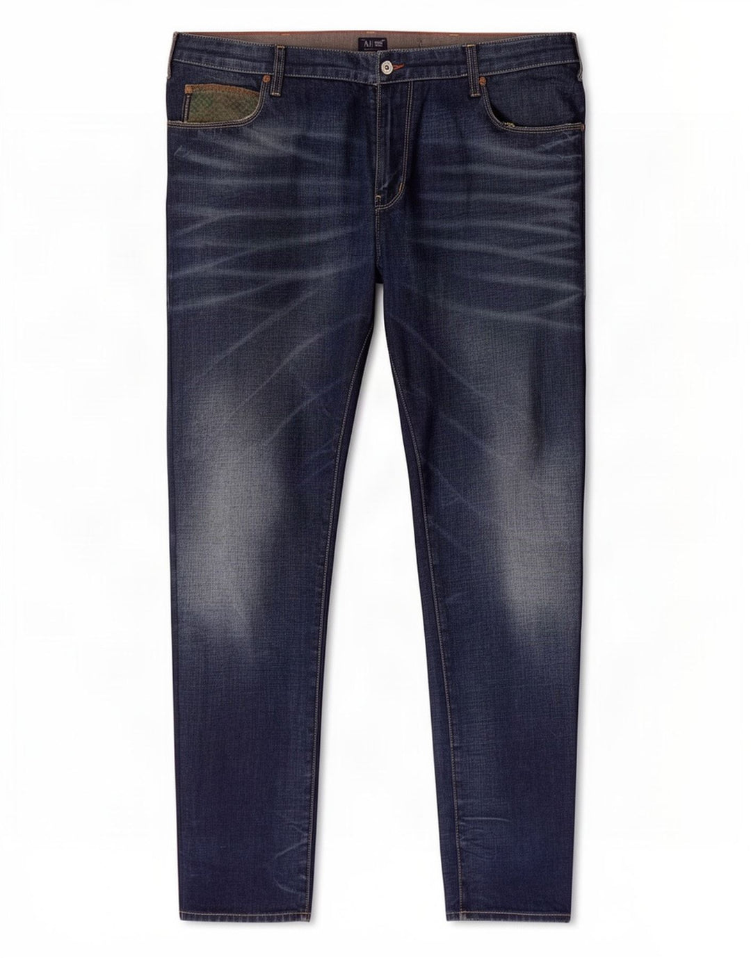 Armani Masculino J45 Regular Slim Jeans W40 L34 Azul Algodão