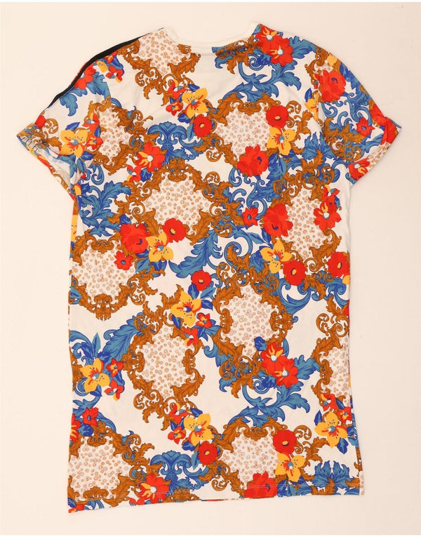 Adidas Womens Her Graphic T-Shirt Dress UK 14 Médio Multicolorido Floral