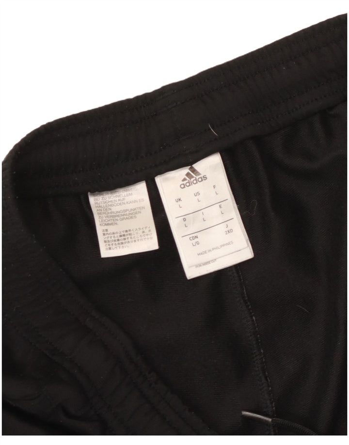 Adidas Mens Treino Calças Grandes Esportes Pretos De Poliéster