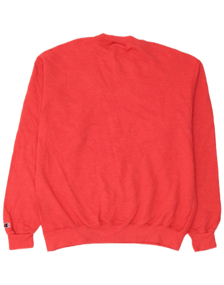Champion moletom gráfico masculino jumper grande algodão vermelho