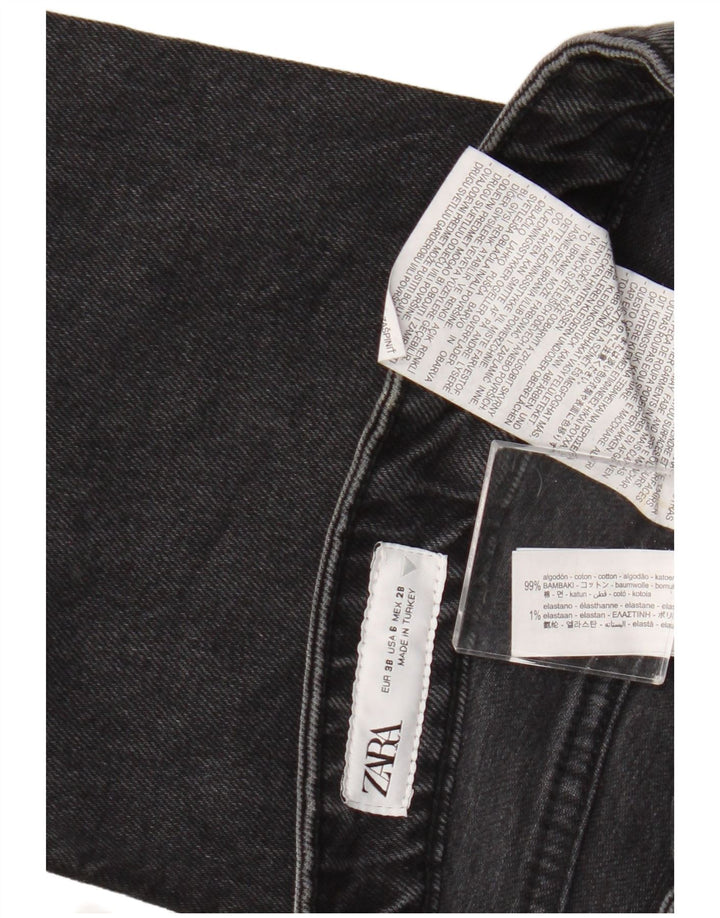 Calça jeans feminina ZARA EU 38 pequena W28 L25 algodão cinza