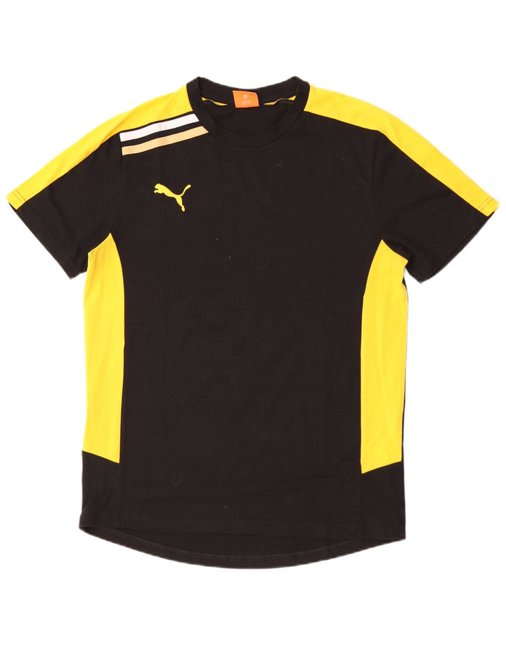 Camiseta masculina Puma Graphic Top médio preto colorblock poliéster