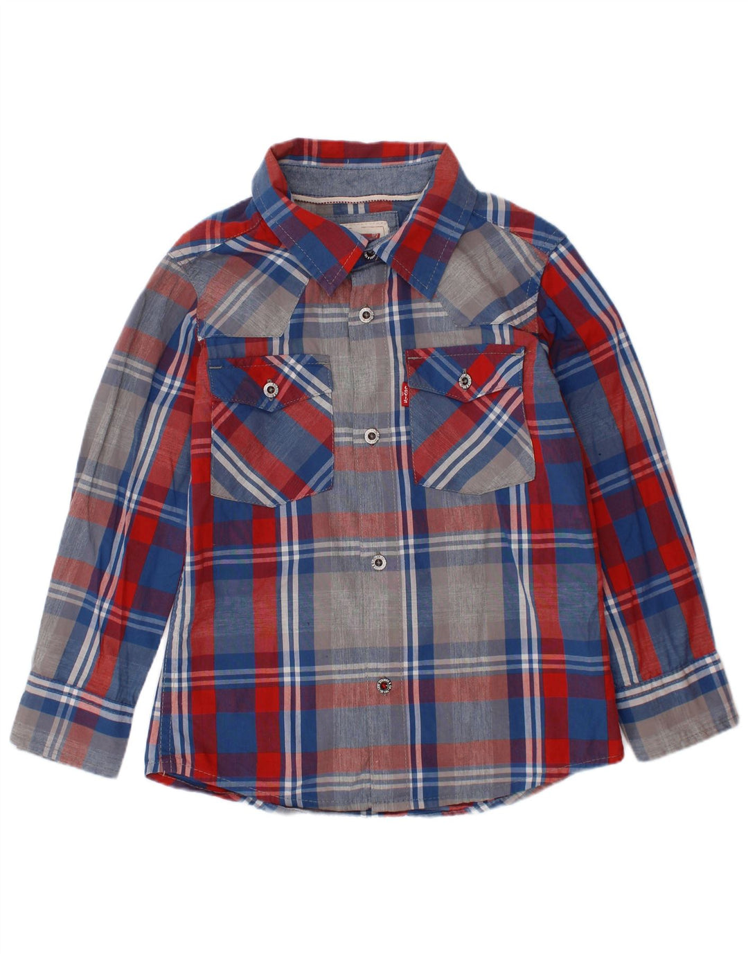 Camisa Levi's Menino 3-4 Anos XS Multicolorido Xadrez Algodão