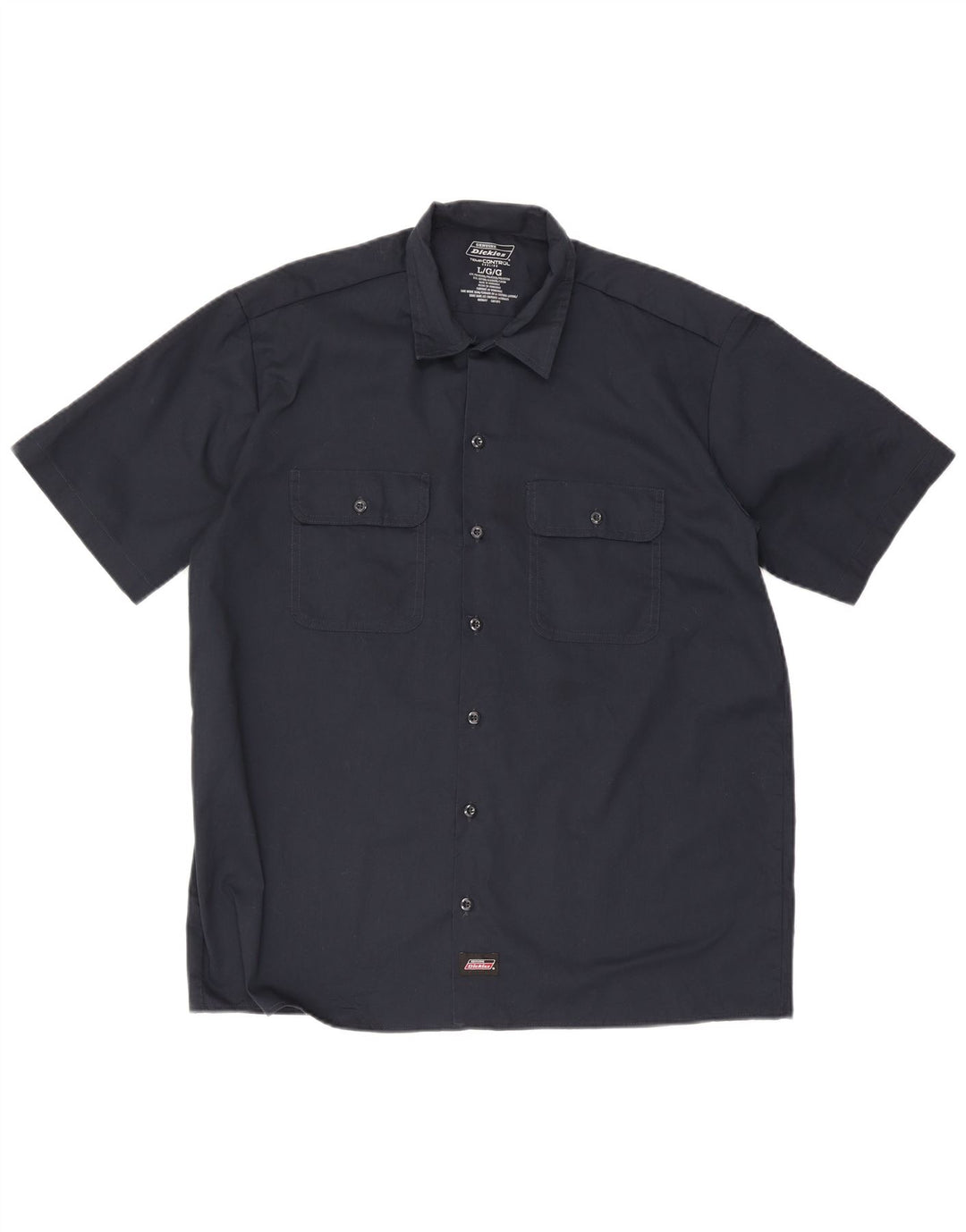 Camisa masculina de manga curta Dickies grande poliéster azul marinho