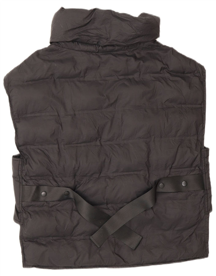 Zara Womens Oversized acolchoado Gilet UK 10 pequeno preto
