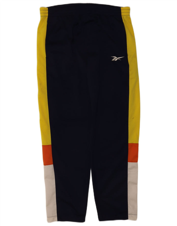 Calça de treino masculina REEBOK médio azul marinho poliéster colorblock