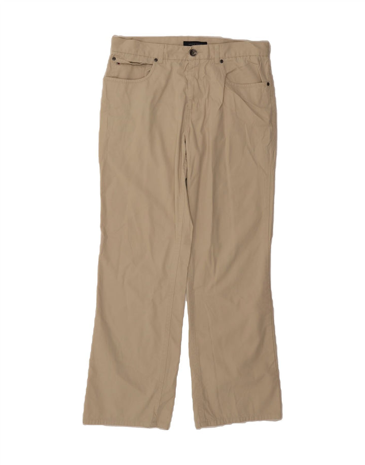 TOMMY HILFIGER Mens Straight Casual Trousers W33 L32 Beige Cotton Vintage Tommy Hilfiger and Second-Hand Tommy Hilfiger from Messina Hembry 