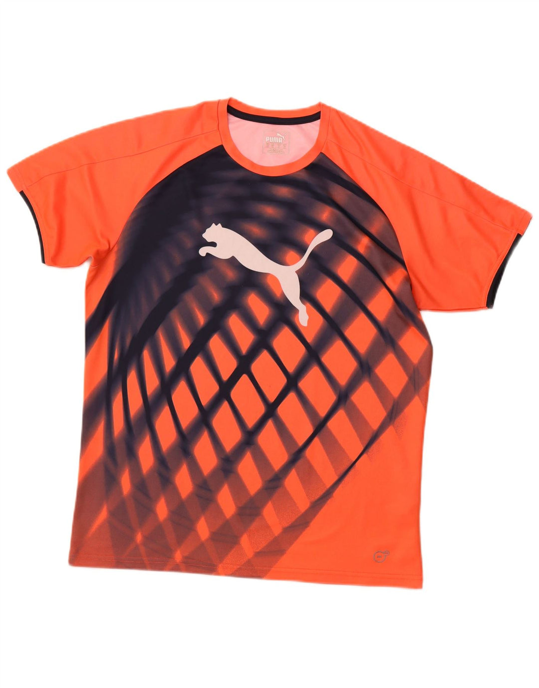 Puma Camiseta Masculina Graphic Top Médio Xadrez Laranja