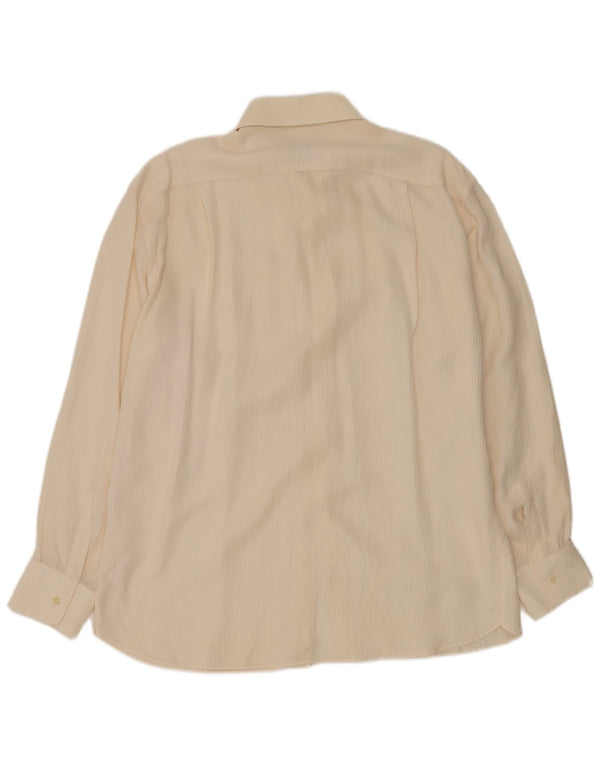 Camisa masculina CARREL tamanho 42 16 1/2 risca de giz bege grande