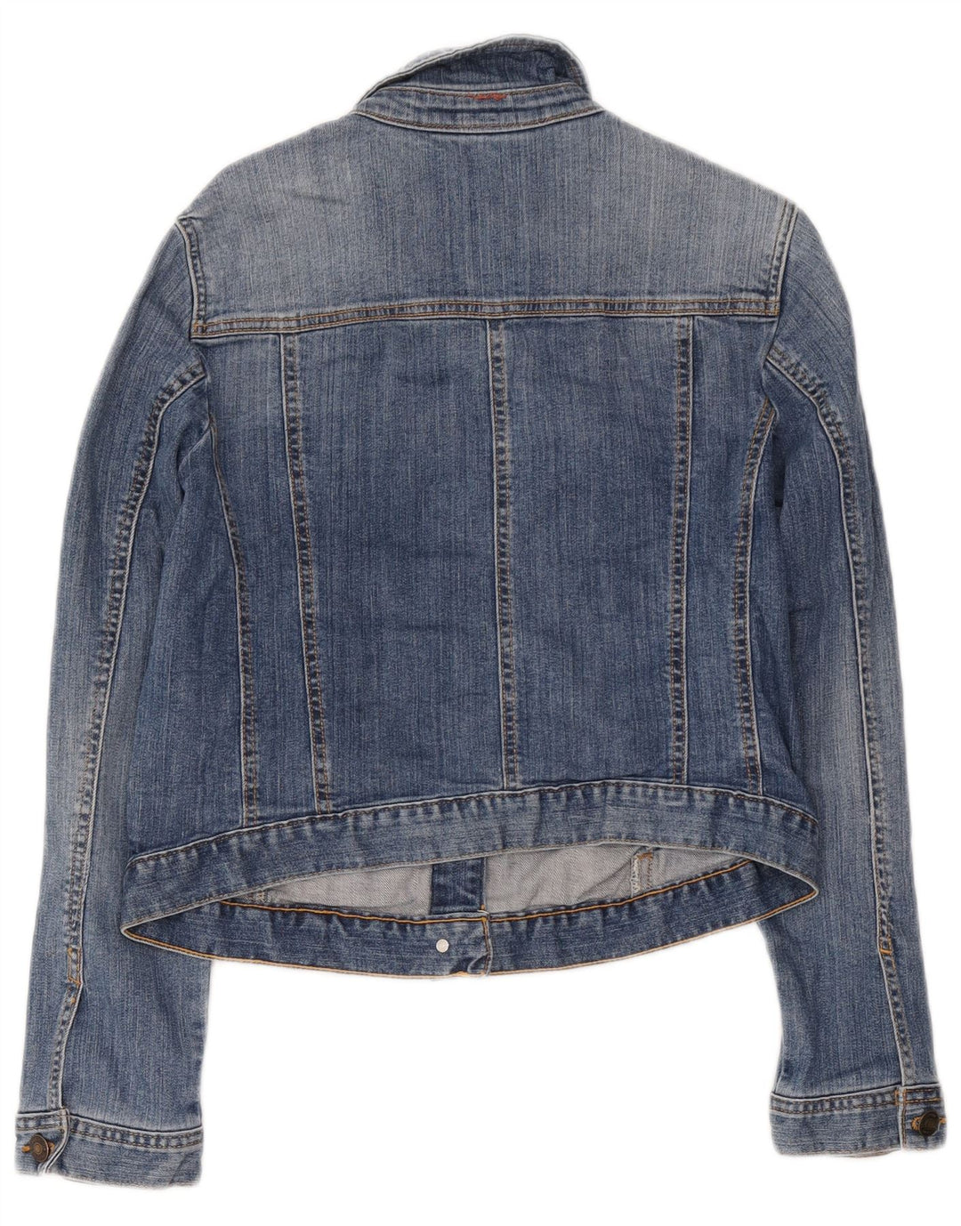 Jaqueta jeans feminina Joules UK 16 grande algodão azul