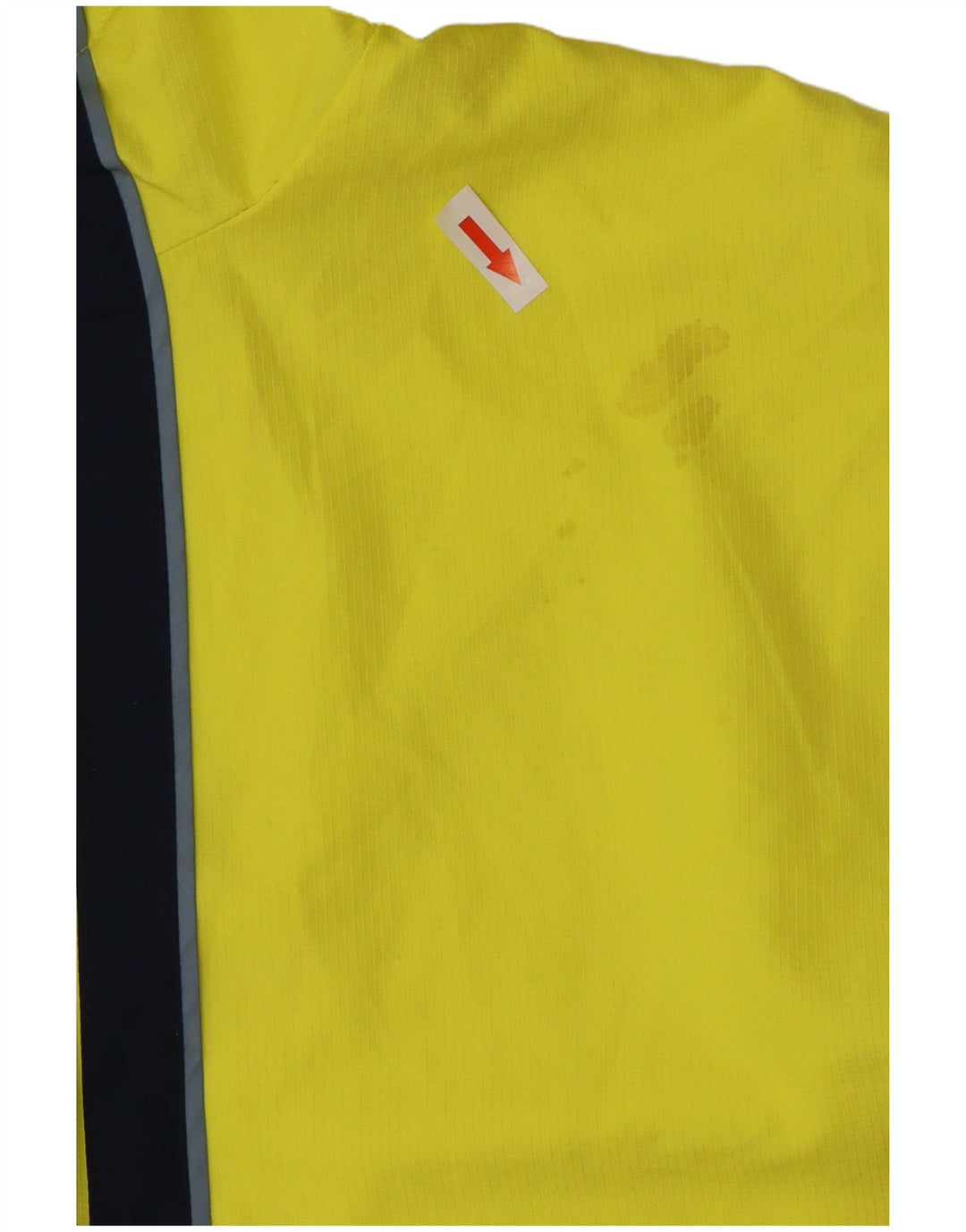 Adidas masculino pulôver com capuz jaqueta de chuva UK 36 pequeno amarelo colorblock
