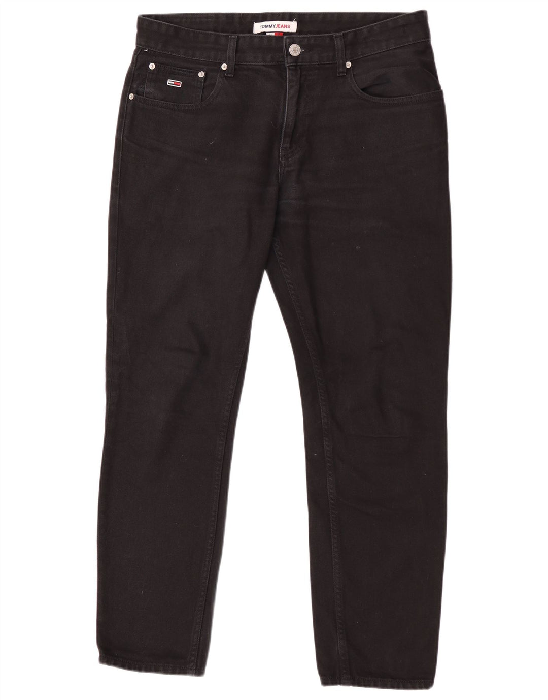 Tommy Hilfiger Masculino Ryan Regular Straight Jeans W32 L29 Algodão Preto