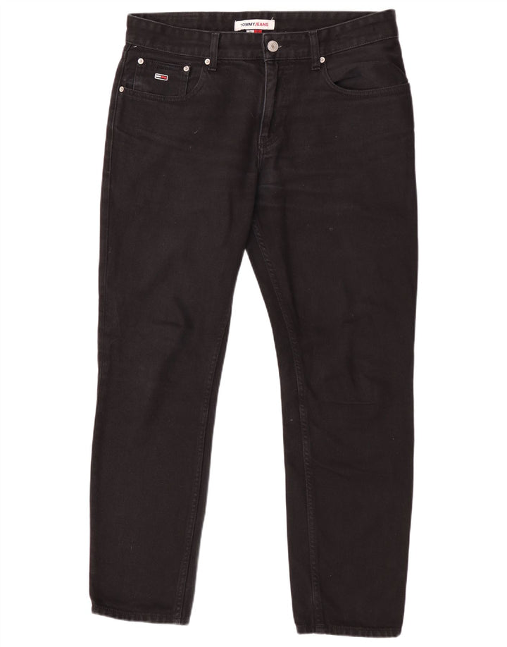 Tommy Hilfiger Masculino Ryan Regular Straight Jeans W32 L29 Algodão Preto