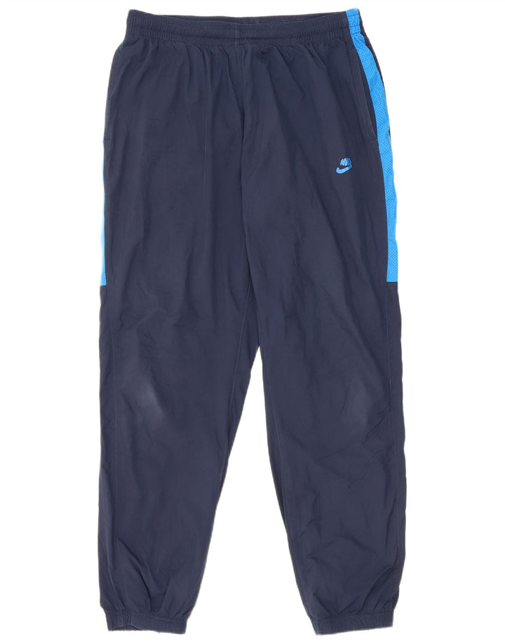 Calça de treino masculina Nike Joggers XL azul marinho colorblock poliéster