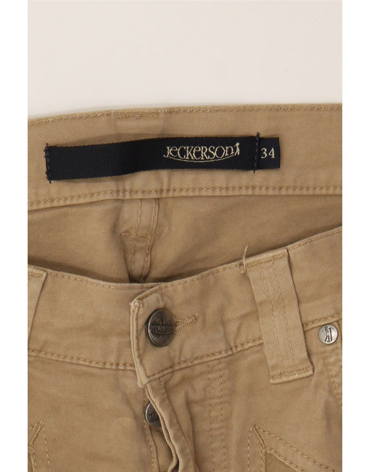 JECKERSON Mens Straight Casual Trousers W34 L30 Brown Cotton Vintage Jeckerson and Second-Hand Jeckerson from Messina Hembry 
