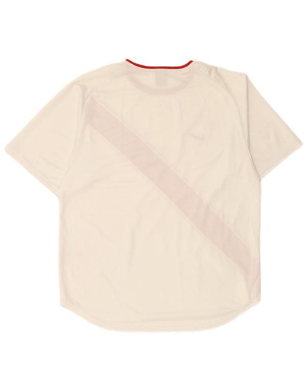 Camiseta masculina NIKE Top médio branco colorblock
