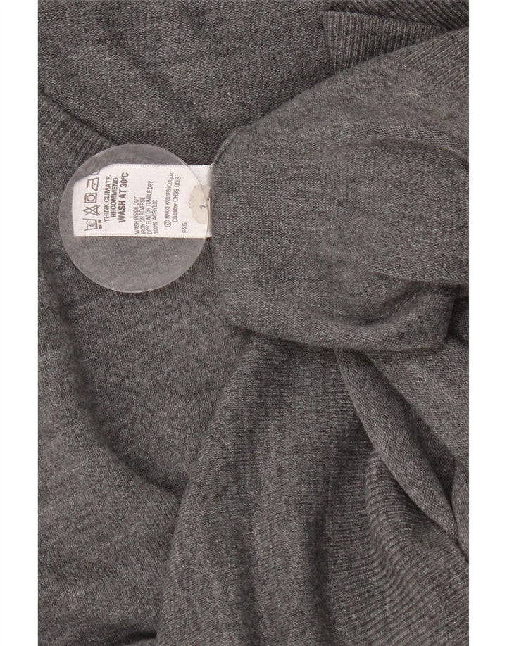 Suéter masculino Marks & Spencer com decote em V XL cinza acrílico