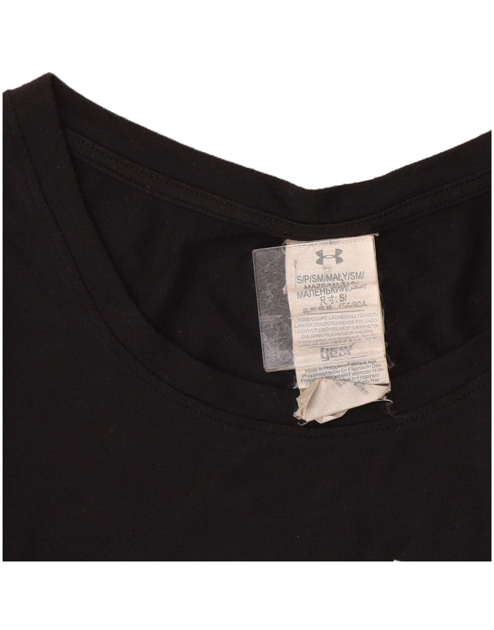 Top gráfico feminino UNDER ARMOUR manga comprida Reino Unido 10 pequeno azul marinho