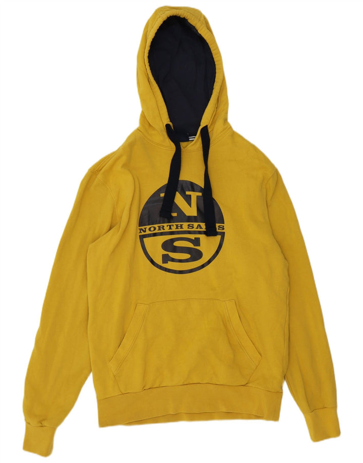 North Sails moletom com capuz masculino gráfico médio algodão amarelo