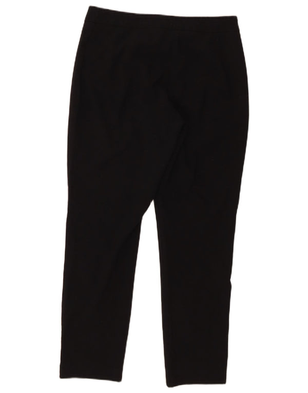 Calças cortadas justas femininas Marks & Spencer Reino Unido 10 pequenas W28 L26 pretas