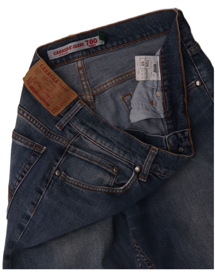 CARRERA Masculino 700 Straight Jeans IT 50 Grande W34 L35 Azul Algodão