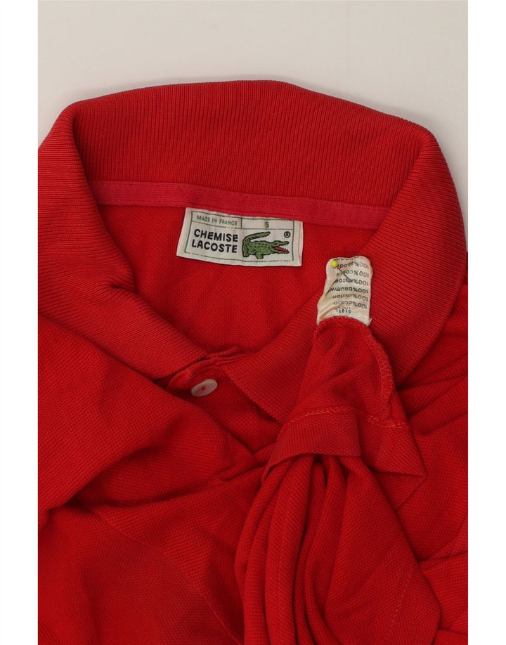 Camisa polo masculina Lacoste tamanho 5 grande algodão vermelho