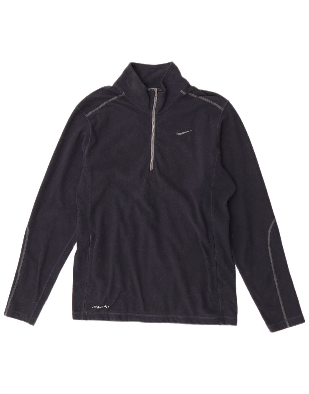 Suéter Nike Masculino Therma-Fit Zip Neck Fleece Médio Azul Marinho Poliéster